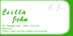 csilla jehn business card